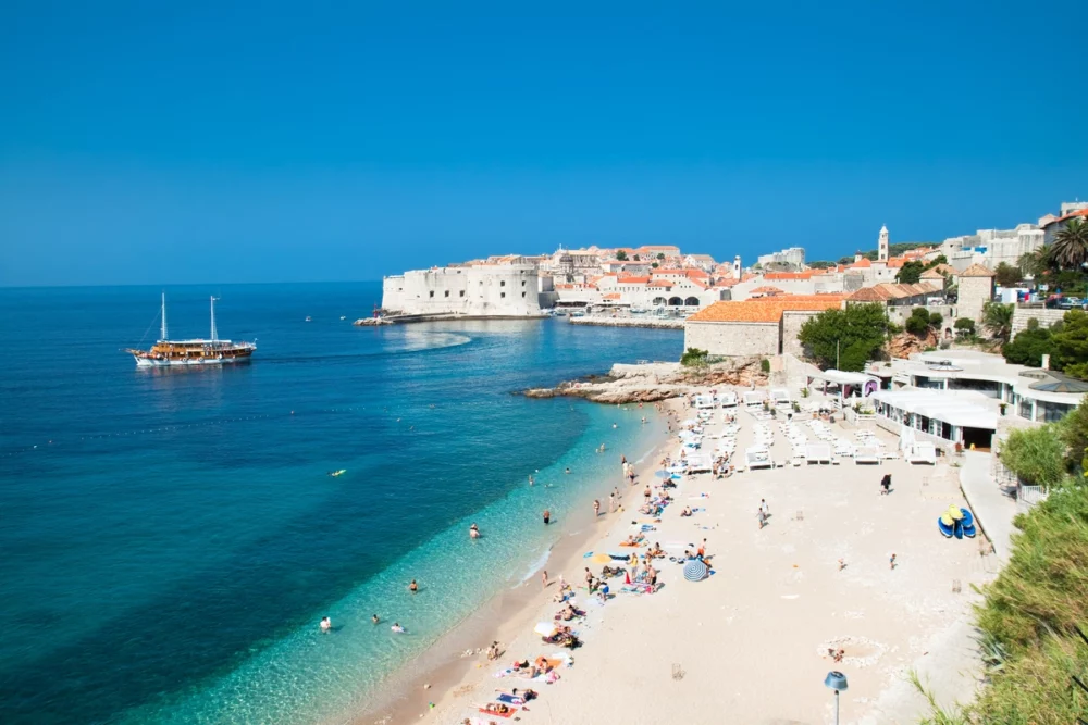 Beach in Dubrovnik. One of the best Beaches and Bays in Croatia 