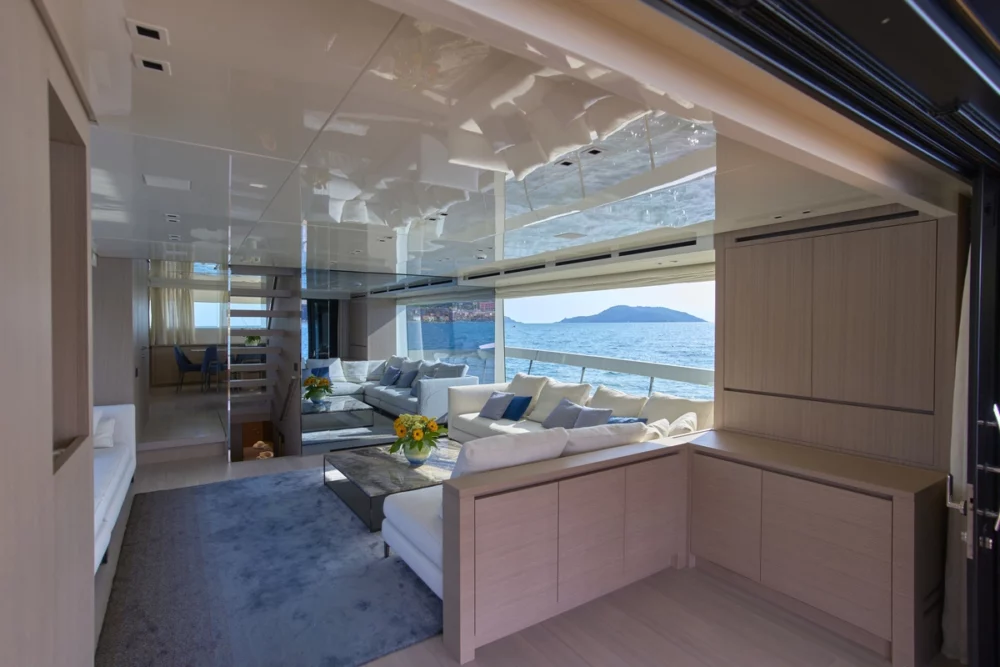 Saloon of Cinque Terre yacht charter ESTIA