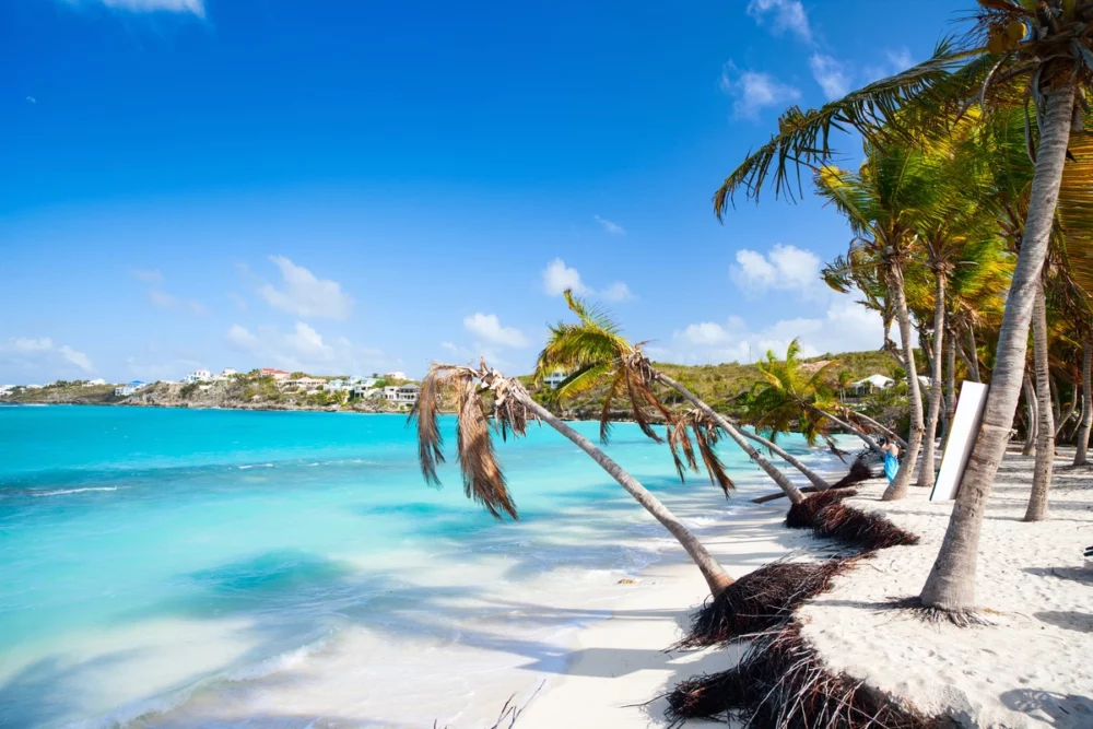 One of the beaches in the Caribbean.