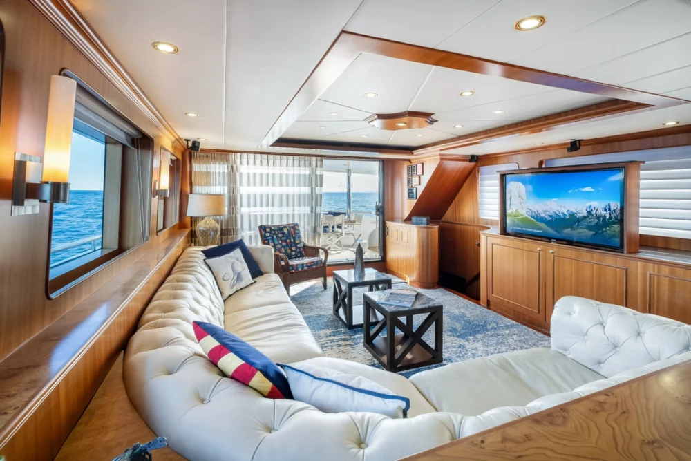 Interior Salon of East coast motor yacht Lexington