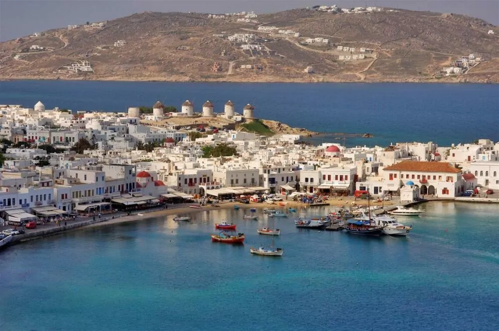 Mykonos Town Harbour, east Mediterranean yacht charter