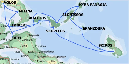 Skiathos to Skiathos Greece Itinerary