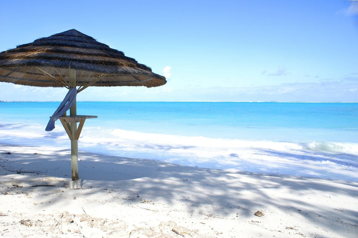 a virgin beach in Turks and Caicos