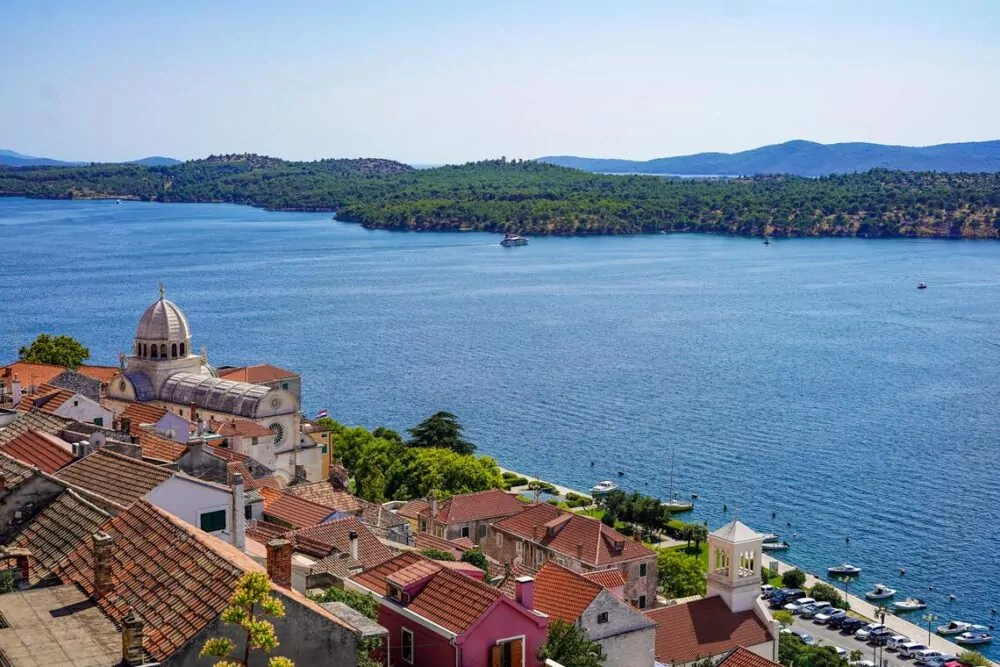 sibenik view from above