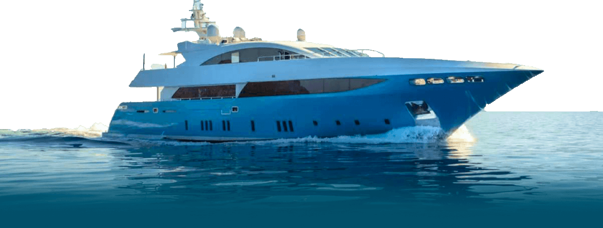 a large yacht on the ocean