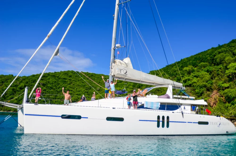 Families are having a great day on the yacht Tranquility - How to Book a BVI Yacht Charter