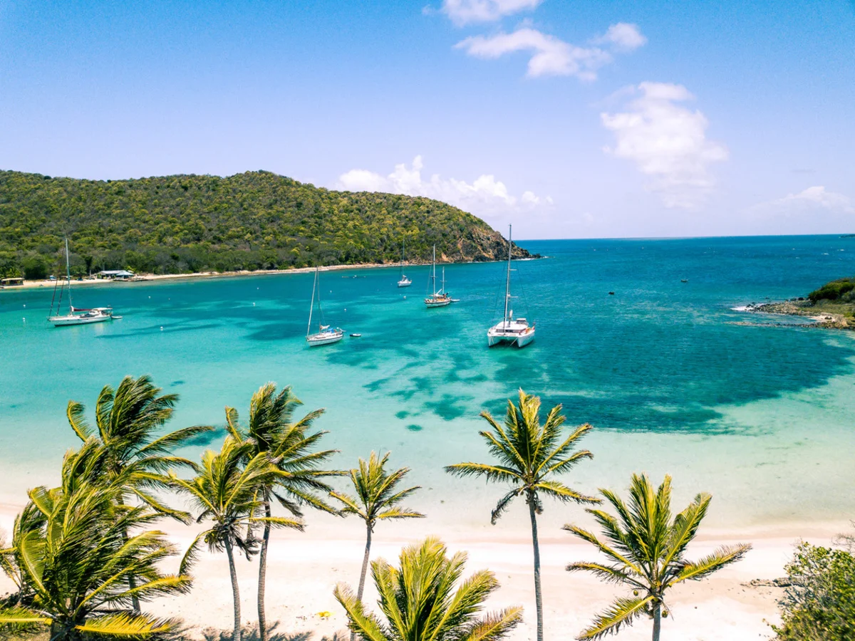 The scenic view of Mayreau Beach 