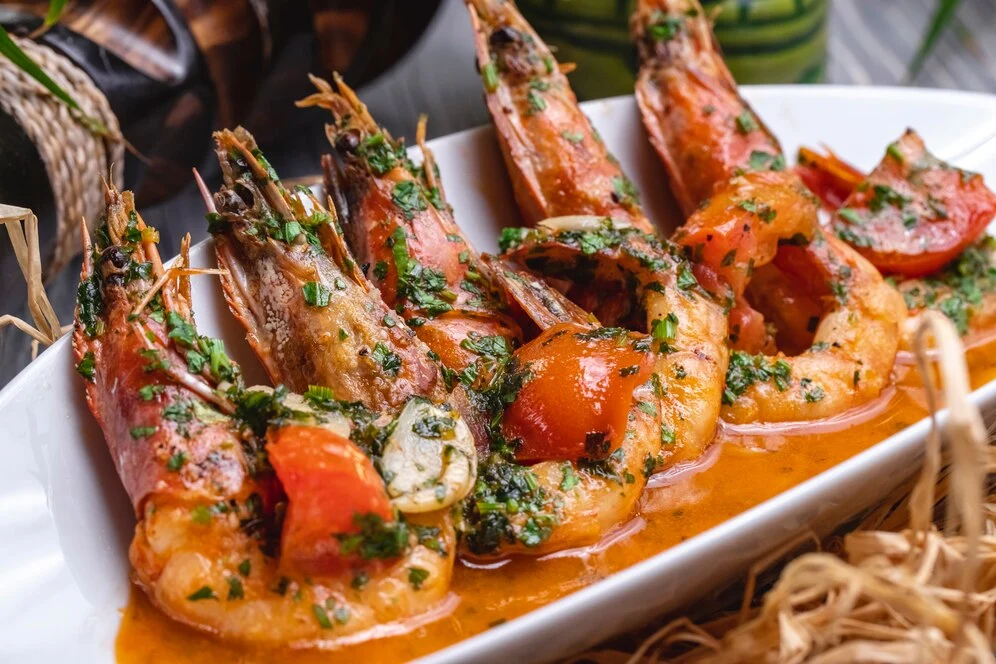 fried-shrimps-sauce-with-tomatoes-herbs - Bahamas Yacht Culinary Experience