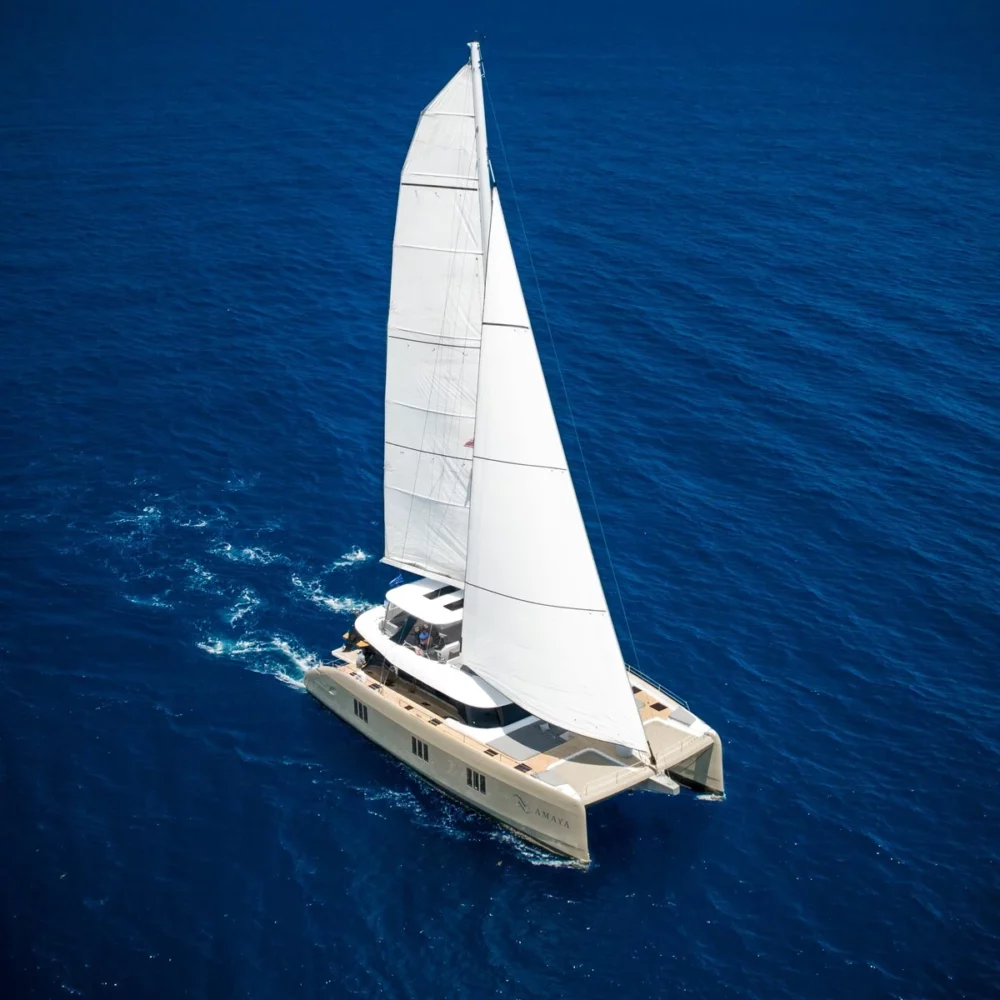 BVI catamaran charter with captain - AMAYA