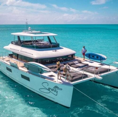 Lagoon Power catamaran Serenity in the Bahamas