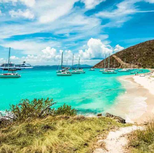 Unbridled Caribbean Motor Yacht - white bay beach