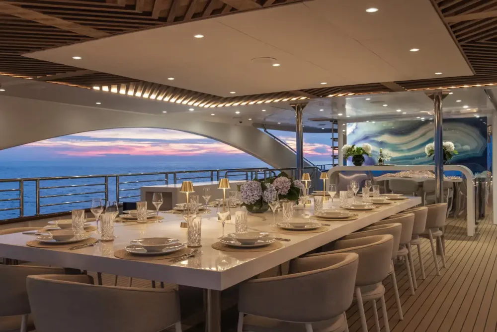 Croatian Motor yacht Alfresco Dining
