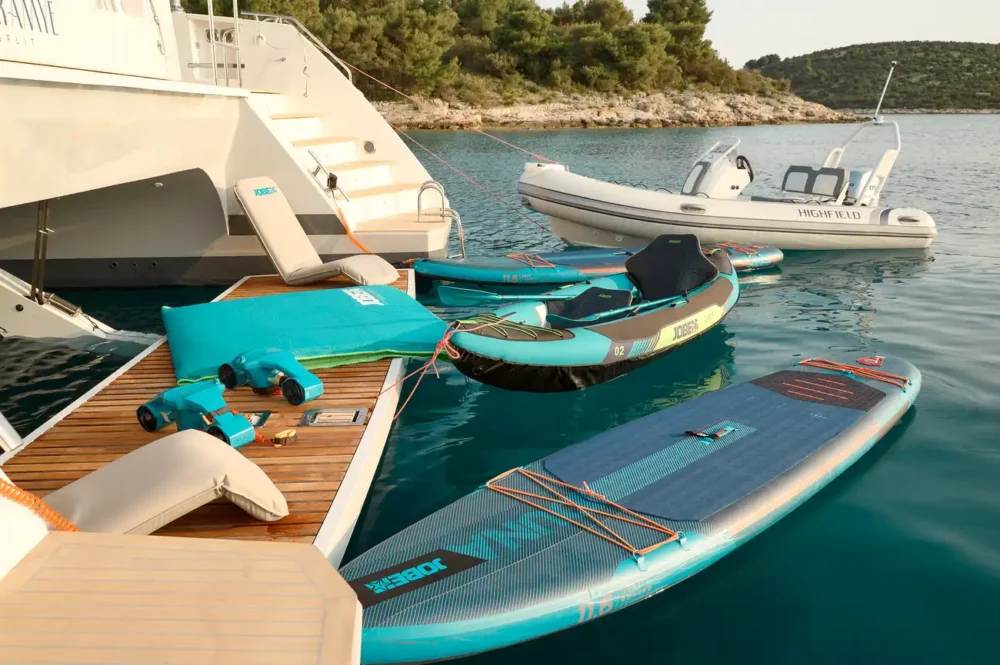 croatia catamaran water toys 